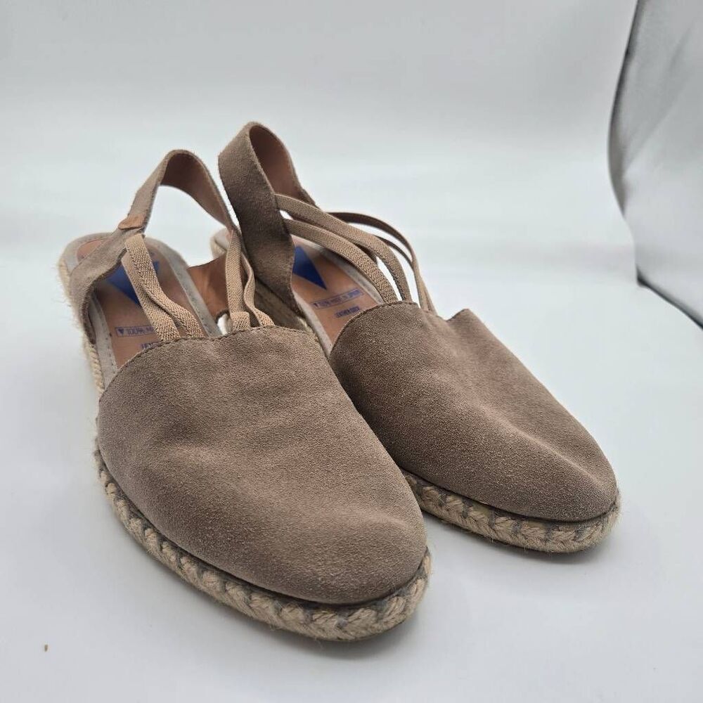 Verbenas Wedges Maika Serraje Piedra Size 40 Espadrilles Suede